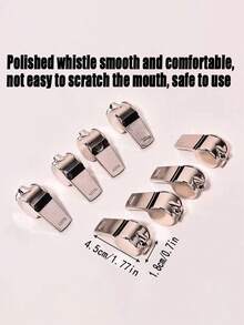 1 件不锈钢运动裁判口哨 - 銀色 - 查看 3