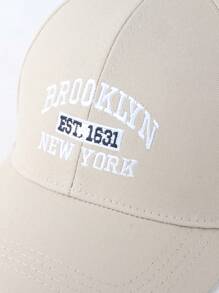 1頂女士英文字母1631刺繡棒球帽,戶外休閒運動帽 - 卡其色 - 查看 4