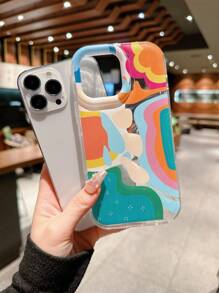 1入組幾何波紋紋理手機殼,適用於14plus/13promax/12/11/7g/7p/ix/xr/xs Max - 彩色 - 查看 4