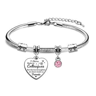 1pc Vintage Style Fashion Metallic Beaded Bracelet, An Ideal Gift For Colleagues, Friends, Co-workers, Partners, For Celebrating New Job, Promotion, Birthday, Anniversary, Or Farewell Occasions