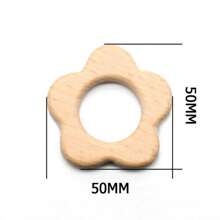 1pc Natural Unpainted Elmwood Crafts Animal Shaped Wooden Decorative Items & Toys - Beige - View 18