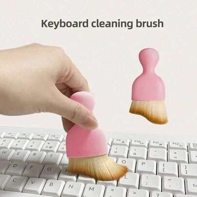1 ชิ้น สีชมพู คีย์บอร์ด & ช่องว่าง ฝุ่น สะอาด แปรง พร้อม ขนแข็งของสัตว์นุ่ม สำหรับ มัลติฟังก์ชั่น ใช้ - สะอาด รถ และ เดสก์ทอป