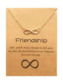 1 chiếc vòng cổ mặt trái tim và chữ, phụ kiện tối giản thường ngày - Vàng - Xem 3