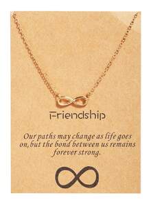 1 chiếc vòng cổ mặt trái tim và chữ, phụ kiện tối giản thường ngày - Vàng - Xem 2