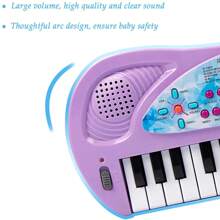 32 Keys Kids Keyboard Portable Electronic Musical Instrument Multi-Function Music Keyboard Piano for Kids (Purple) - Black - View 4