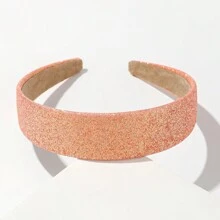 1件法式瑪卡龍色系寬髮帶,純色且輕巧（寬度：3cm） - 橘色 - 查看 2