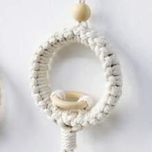 Đồng Màu Treo Tường Bohemian Vải Tua Rua Trang Trí Treo Trang Trí Trong Nhà Và Ngoài Trời - Màu be - Xem 6