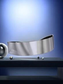 1pc Cyberpunk Style Full Covered Decorative Goggles For Girls With Electroplated Reflective Lens, Available In Pink, Silver, Red, Green, Purple & Rainbow Gradient Beach Accessories For Women Glasses Shades - Silver - View 9