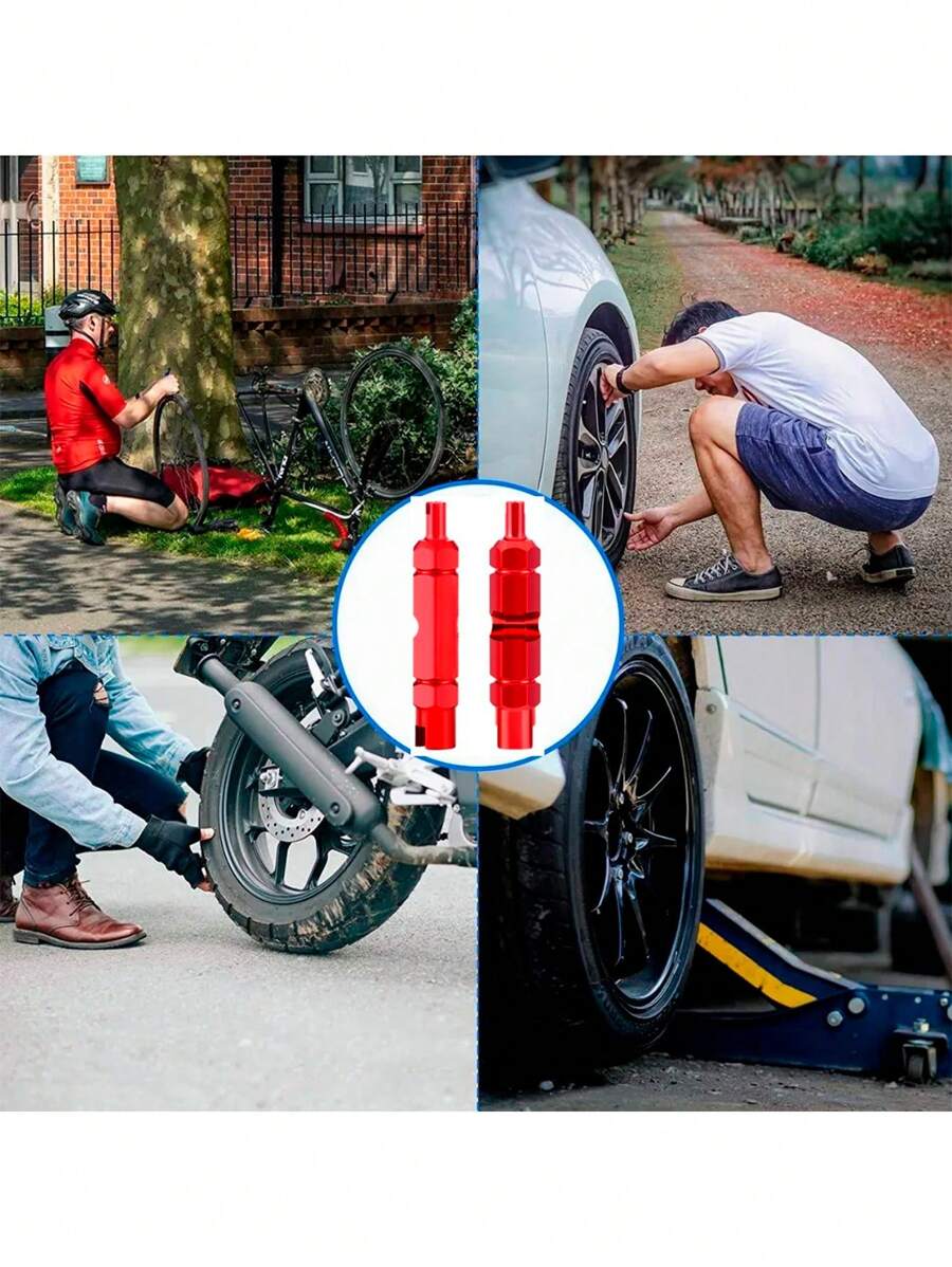 Vmingo Herramienta Extractora Llave Quitar Alma Saca Pivote Valvula Núcleo Camara Bicicleta Motocicleta Tubeless Vmingo Mexico - Rojo - Ver 1