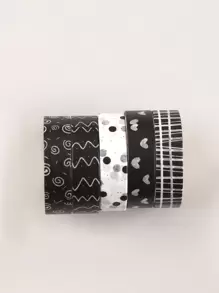 5pcs/Box Vintage Basic Washi Tape For Multi-Purpose Decorating Scrapbooking And Journaling Back To School - Multicolor - View 5