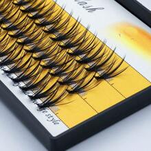 anlinnet 60 簇独立睫毛簇，20D C 卷翘睫毛簇，8~15 毫米浓密睫毛 DIY 假睫毛簇，睫毛簇，独立睫毛，睫毛，假睫毛 - 黑色 - 查看 4