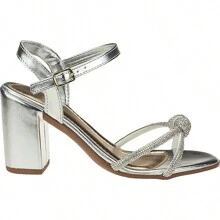 Women Heeled Sandals - 銀色 - 查看 4