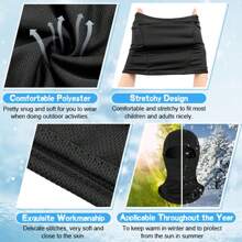 1pc Breathable, Sun-proof And Windproof Cycling Face Mask Hood - Black - View 8