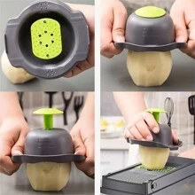 12/16 Peças/conjunto, Cortador De Legumes, Fatiador Multifuncional De Frutas, Ralador De Alimentos Com Alça, Cortador De Legumes, Cortador Com Recipiente, Picador De Cebola Com Múltiplas Lâminas Interchangeáveis, Ralador De Batata Doméstico, Utensílios De Cozinha, Gadgets De Cozinha