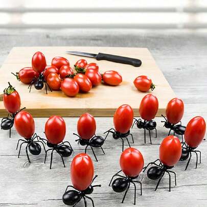 1 Paquete De Selección De Frutas De 12 Piezas De La Serie Hormigas Festivas Y Hormigas Trabajadoras