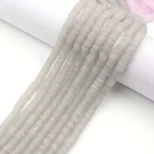 每串320-330顆6mm果凍色扁圓形聚合物黏土珠子,搭配熔岩風格,鬆散的間隔珠子,適用於手工diy珠寶製作用品 - 混合 - 查看 6