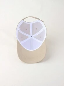 1頂女士英文字母1631刺繡棒球帽,戶外休閒運動帽 - 卡其色 - 查看 5