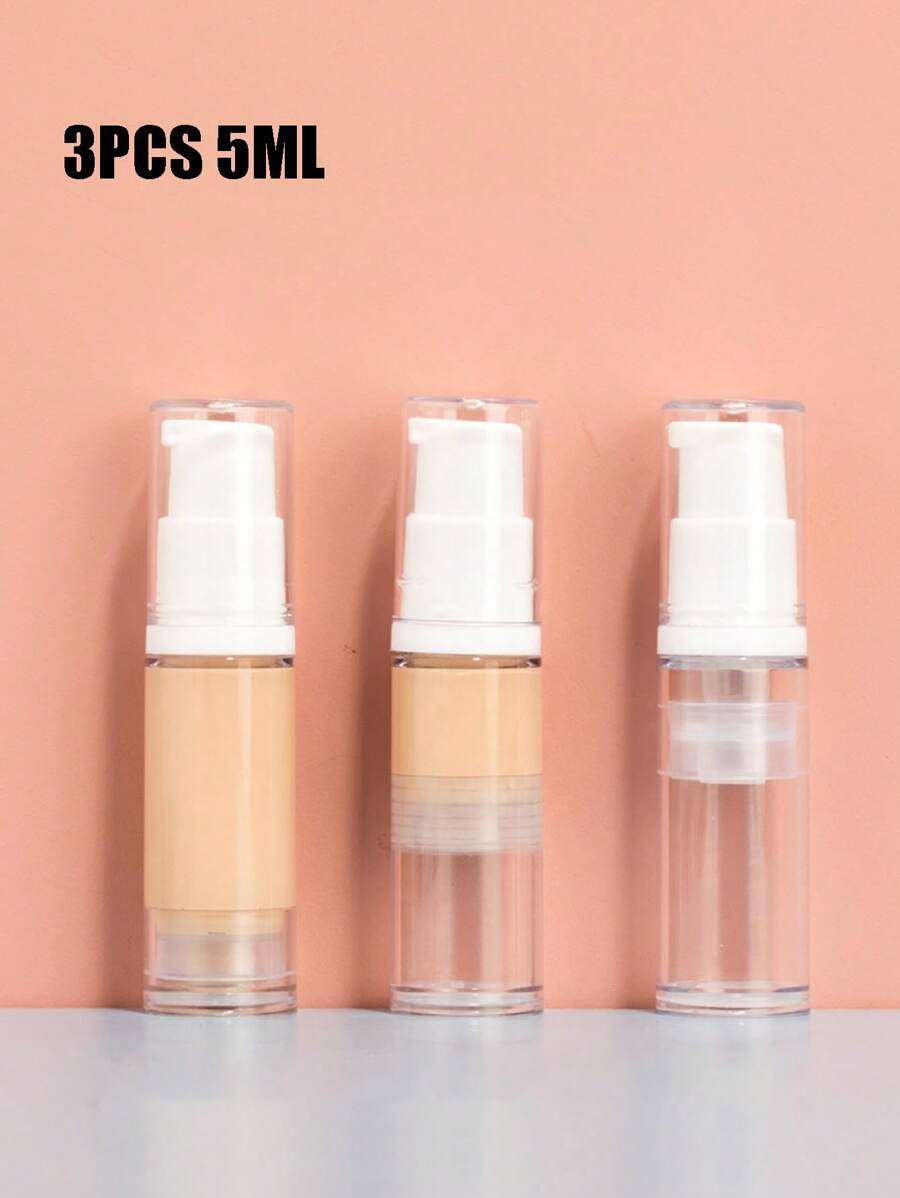 3 件裝 5 毫升化妝品瓶便攜式旅行分裝瓶按壓式眼霜瓶化妝品乳液面霜瓶真空泵瓶非常適合攜帶您喜愛的乳液或粉底液旅行! - 白色 - 查看 1