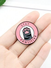 1 件貓俱樂部琺瑯別針貓星球月亮咖啡館爪子徽章定制小貓胸針翻領別針牛仔褲襯衫袋可愛動物珠寶禮物 - 粉色 - 查看 4