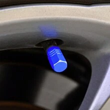 4 件裝汽車車輪輪胎氣閥桿蓋和芯,帶密封圈,車身創意改裝輪胎汽車裝飾 - 寶藍色 - 查看 2