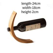 1 pieza Estantería de vino de madera - Amarillo - Ver 4