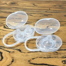 2pcs Clear Pacifier Storage Case, Portable And Dustproof - Clear - View 4