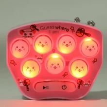 擊打地鼠遊戲減壓玩具鑰匙扣,兒童簡單指尖玩具/空閒時光/禮品配件和裝飾,適用於青少年女孩、女大學生、新手和白領工人的禮品,男士鑰匙扣吊飾,酷炫的禮物 - 粉色 - 查看 2