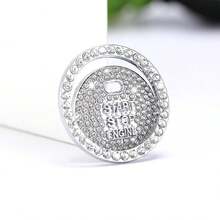 2入組汽車創意水鑽啟動停止按鈕裝飾環，鑰匙點火按鈕環，汽車內裝配件 - 彩色 - 查看 3