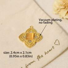 1入組天然石頭吊墜和18k鍍金鈦鋼鏈配件,適用於diy珠寶製作 - 金色 - 查看 27