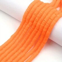 每串320-330顆6mm果凍色扁圓形聚合物黏土珠子,搭配熔岩風格,鬆散的間隔珠子,適用於手工diy珠寶製作用品 - 混合 - 查看 19