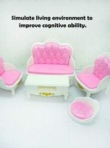 女孩過家家歐式客廳套裝袋裝包裝 - 杏色 - 查看 4