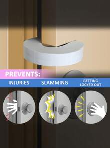 1 件套門手指防夾器,防門撞擊器,用軟泡沫防護器保護手指,防止手指夾傷,摔門,寵物不被鎖在房間裡 - 白色 - 查看 1