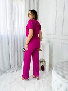 Women Two-piece Outfits - Màu Hồng Tươi - Xem 2