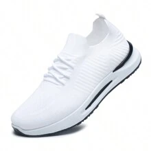 男士戶外休閒鞋,鞋帶式舒適運動鞋 - 白色 - 查看 5