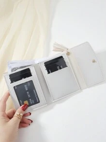 SOUTHLAND&KANGAROO Ví nhỏ gấp đôi dành cho nữ, ví nhỏ gọn, nhẹ, thời trang tối giản, hiện đại, dùng trong kinh doanh, kỷ niệm, ngày lễ tình nhân, quà tặng sinh nhật cho cặp đôi, cho các bé gái, cho các cô gái, cho các bạn nữ, túi đựng đồ dùng học tập, cho trường học, phòng ký túc xá và quà tặng trở lại trường, quà tặng cho doanh nhân, giản dị, ví nữ, ví nhỏ - trắng - Xem 2