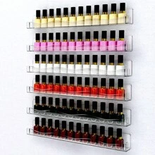 YMVV 1個清晰亞克力調理員15英寸指甲油架壁掛架,為美甲技術人員提供指甲用品,適用於沙龍零售商展示 - 無色 - 查看 1