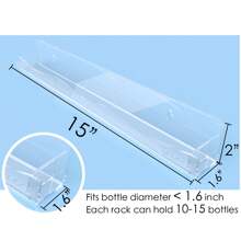 YMVV 1個清晰亞克力調理員15英寸指甲油架壁掛架,為美甲技術人員提供指甲用品,適用於沙龍零售商展示 - 無色 - 查看 5