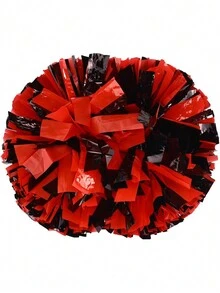 Black And Red Middle Handle Cheerleader Hand Flower 1 Pc - Black - View 1