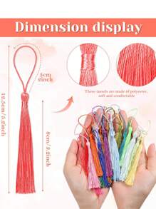 5入組垂直粉色流蘇,適用於紅包、禮品盒、頭飾及書籤 - 粉色 - 查看 2