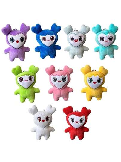 Kit 9 Pieces Lovely Twice Kawaii Plush Keychains 10 Cm