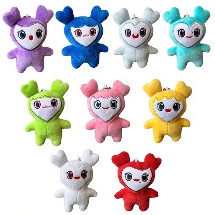 Kit 9 Pieces Lovely Twice Kawaii Plush Keychains 10 Cm