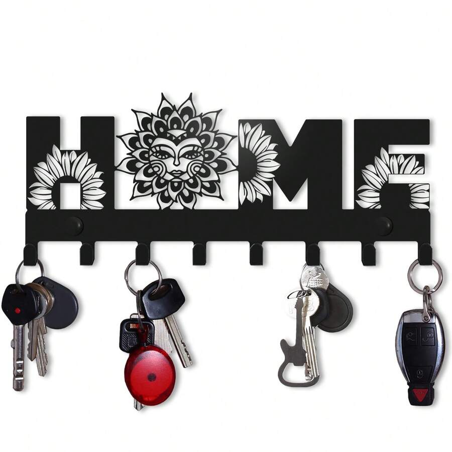 1 Miếng Hình hoa hướng dương Giá giữ chìa khóa Đối với Tường Với Halloween Lễ hội ; Đen Chìa khóa Giá đỡ Đối với Trang trí tường ; Kim loại Trang trí tường Cho văn phòng , Hành lang , Lối vào ; Chìa khóa Móc Đối với Tường Đến Treo Chìa khóa ; Nhỏ bé Chìa khóa Móc Đối với Tường ; Rustic Nhà Dấu hiệu - màu đen - Xem 1