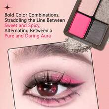 Xixi誘惑野性四色眼影盤:閃光和霧面眼影,是辣妹或甜美風必備品 - 藍色、綠色和自然色調,營造出誘人的眼妝 - #5 午夜派對 - 查看 4