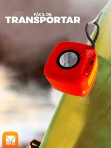 Bocina Bluetooth Portatil Recargable Radio FM Luz Led Cable De Carga - Rojo - Ver 2