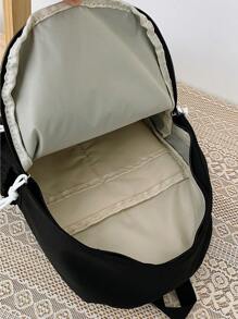 男士时尚经典星星图案背包，适合校园、日常生活、街头和户外活动 黑色背包 休闲背包 休闲背包 笔记本电脑背包 节日必备背包 冬季圣诞节旅行包 感恩节腰包 黑色包 旅行必备品 书包 露营 夏季返校 沙滩包 笔记本电脑包 运动生活 - 黑色 - 查看 6