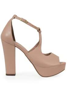 Women Heeled Sandals - 米色 - 查看 3