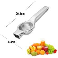 1 件不銹鋼手動檸檬榨汁機大型榨汁機多功能廚房工具餐廳和家庭使用,適合各種水果 - 銀色 - 查看 2