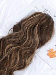马尾接发，合成 26 英寸长波浪夹式马尾接发，适合女性日常使用 - 間色 - 查看 5