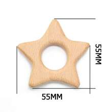 1pc Natural Unpainted Elmwood Crafts Animal Shaped Wooden Decorative Items & Toys - Beige - View 15