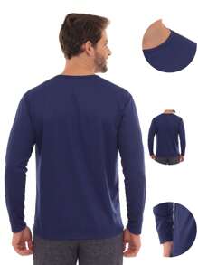 Men T-Shirts - 藏蓝色 - 查看 3